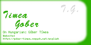 timea gober business card